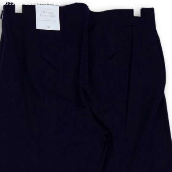 NWT TALBOTS CHATHAM STRETCH SLIM LEG CROP PANTS NAVY 2P (PETITE) - Picture 4 of 9